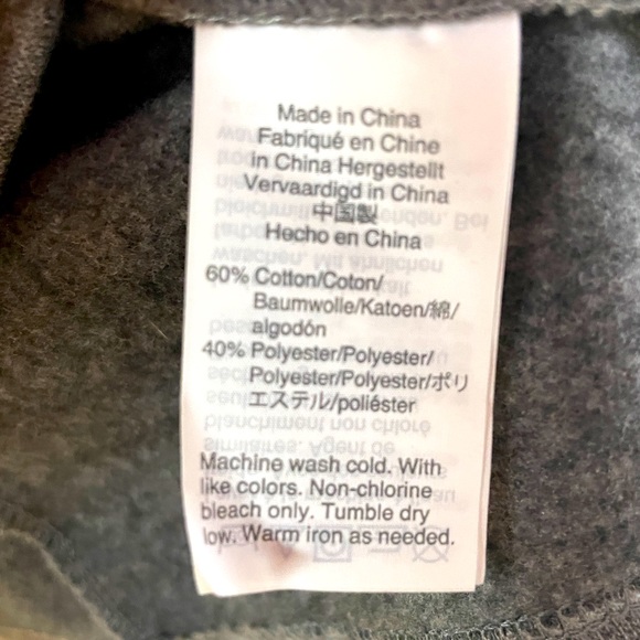 J Crew Mercantile Gray Marled Ruffle Front Sweatshirt Sz XS - Picture 4 of 6